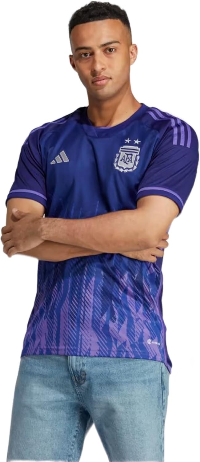 Adidas Argentina AFA Men's 2022 Away Soccer Jersey, Legacy Indigo/Purple Rush