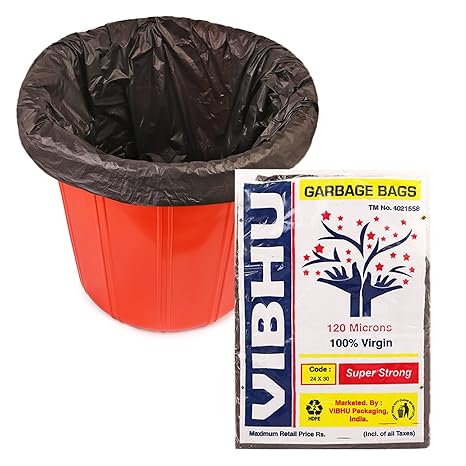 black plastic bolsa for dustbin