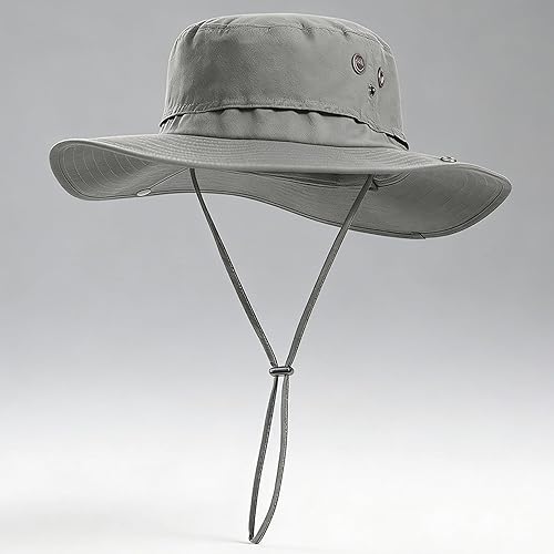 Miniatura 2 de PLCWSCFV Sombreros de sol de talla grande XL XXL para hombre, protección UV, UPF50+, impermeable, ala ancha, plegable, pesca, playa