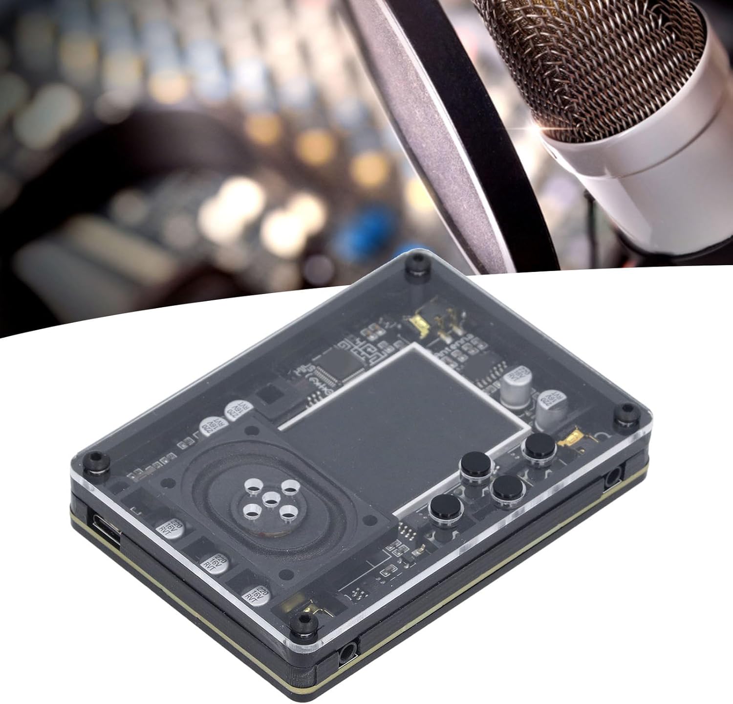 Mini Electronic Synthesizer, 70 Tones 20 Instrument Types with Screen Display Mini Theremin for Musicians Students Home Studio Performance