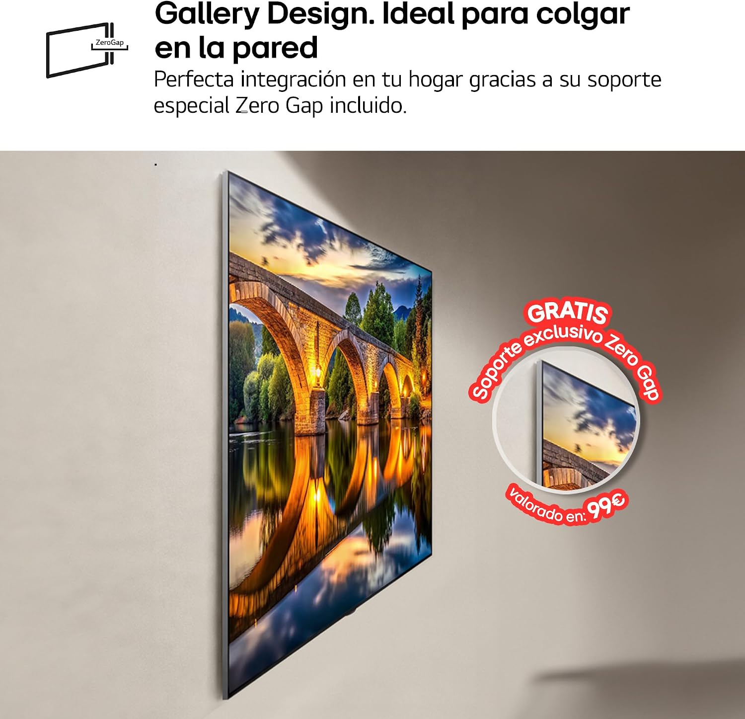 LG OLED83G64LW – TV 83″, 4K OLED EVO AI G6, Smart TV, Sin Reflejos, WebOS 26, Procesador α11 AI Gen3, VRR 165Hz, Reflection Free Premium, Dolby Vision y Atmos, Gris Oscuro Titán 9