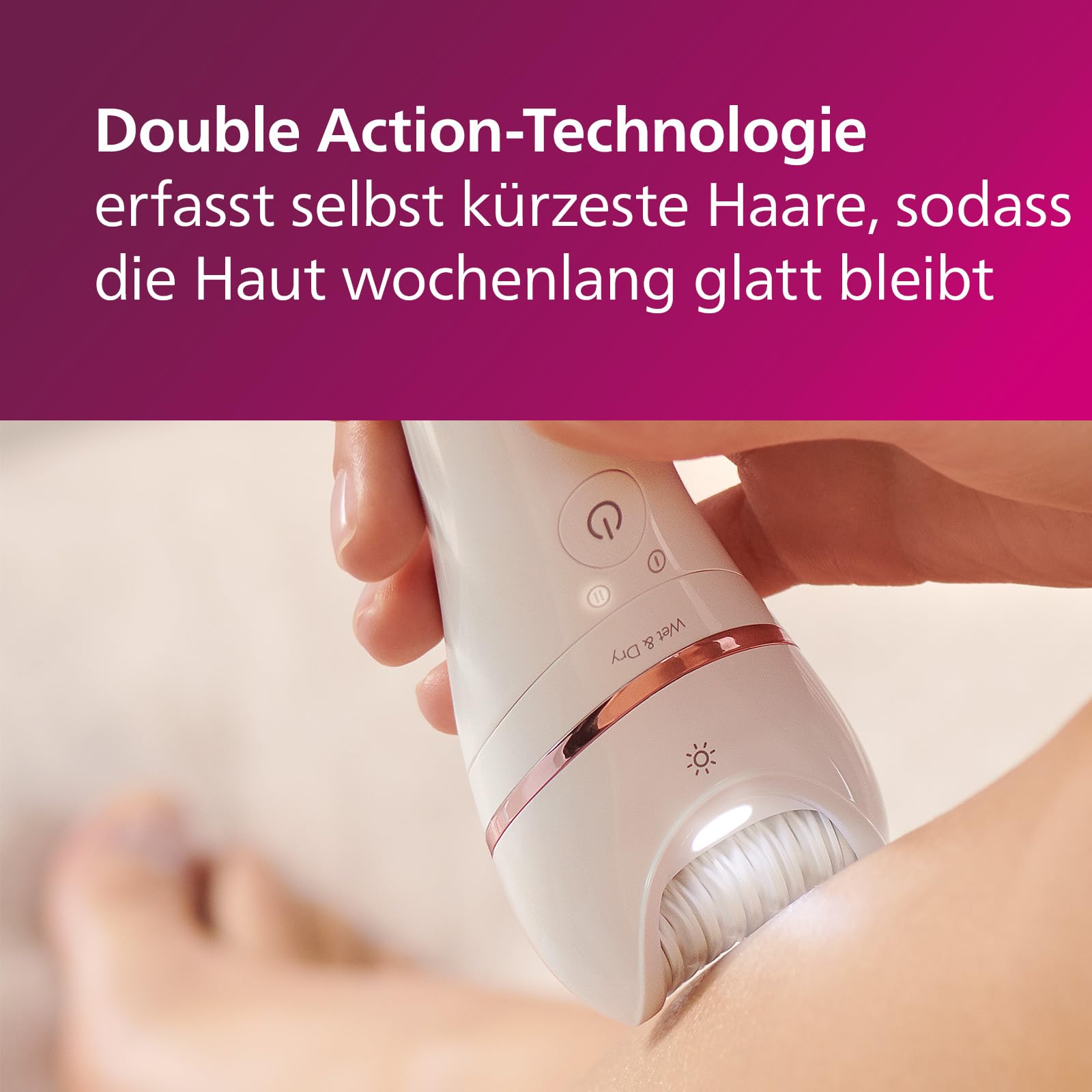 Philips Beauty Set Series 9000, All-in-One Epilierer für Körper, Gesicht und Füße, kabelloses Nass- und Trockengerät zur Haarentfernung und Hautpflege, mit 12 Zubehörteilen, Modell BRE740/90