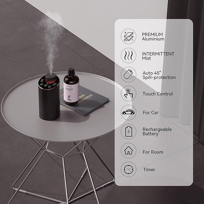 Difusor de Aromas sin Agua JAHUYU E50 Portátil con Batería miniatura 2