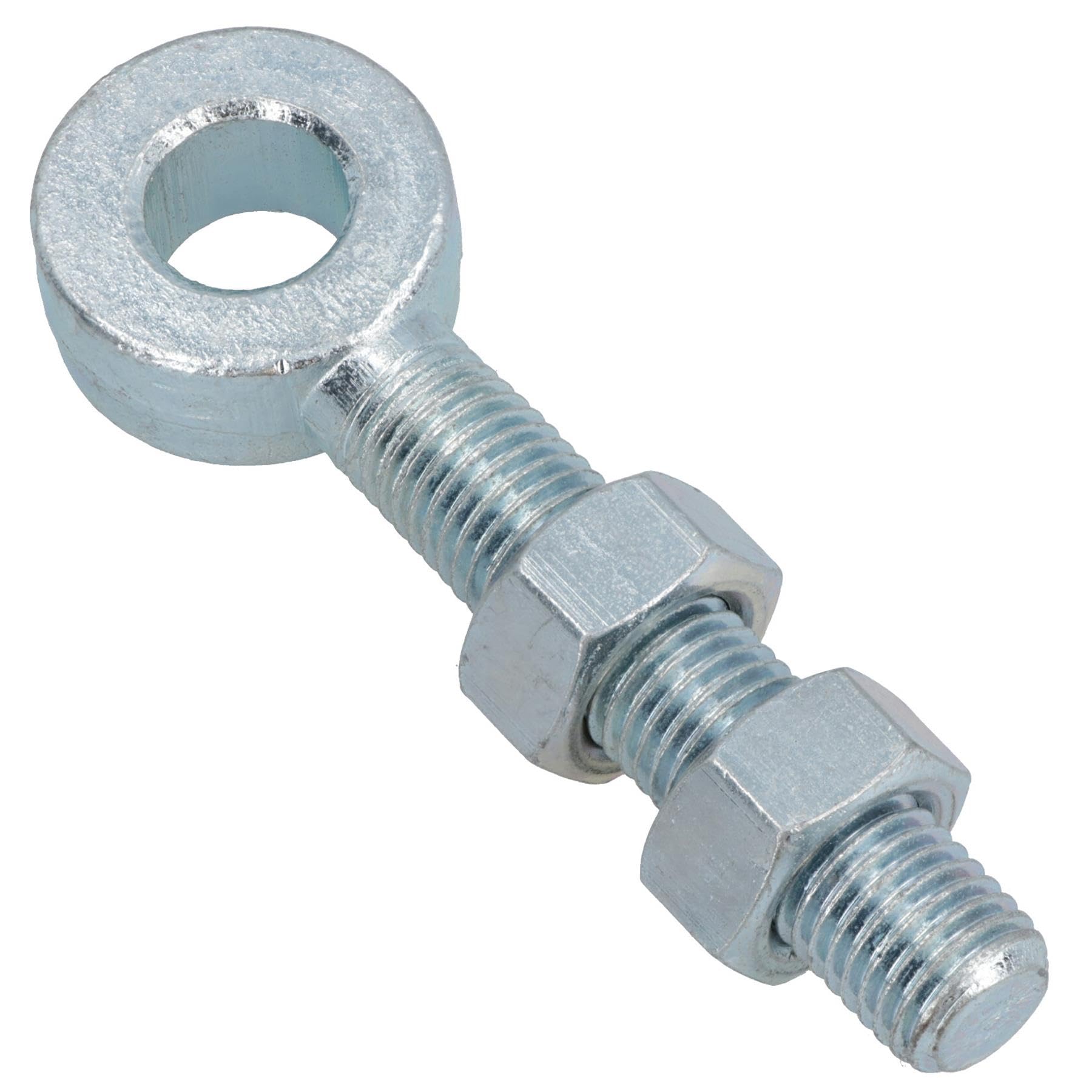 Swing Gate Long Eye Bolts Hinge + Nuts Adjustable Zinc Plated 2 x 20cm