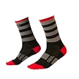 O'NEAL mens Mtb Performance Sock Stripe Black/Gray/Red