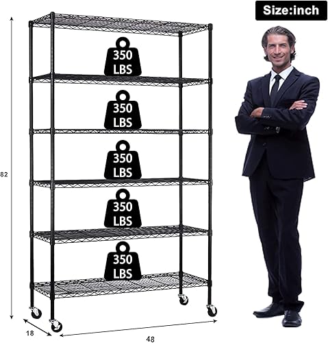Miniatura 42 de Estantería de metal de 4 niveles de alambre de 36 pulgadas de ancho x 14 pulgadas de profundidad x 54 pulgadas de alto, estantes de almacenamiento