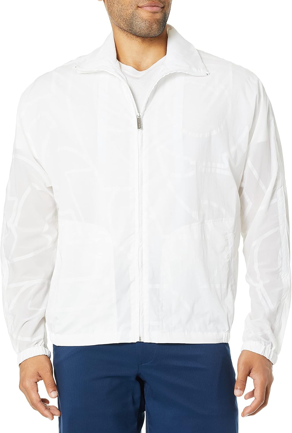 Perry Ellis Men's Lightweight Sheer Nylon Bomber at Amazon Men’s ...