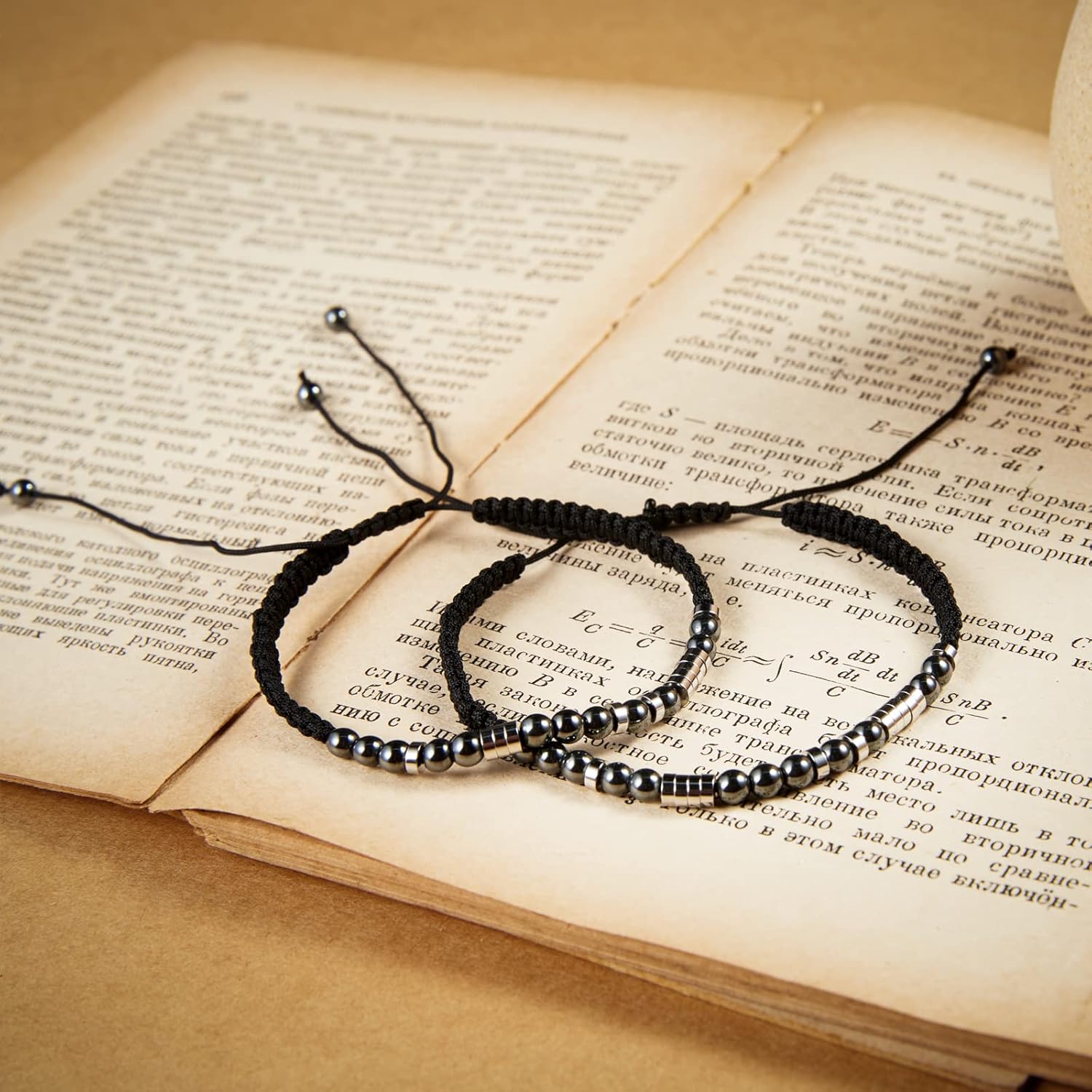 Desimtion Christmas Couples Bracelets I Love You Morse Code Matching Bracelets for Couples Gifts for Him and Her, Long Distance Relationship Gifts for Boyfriend and Girlfriend thumbnail