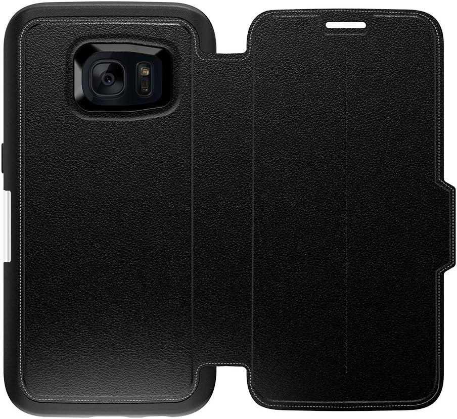 OtterBox STRADA SERIES Leather Wallet Case for Samsung Galaxy S7 - Retail Packaging - PHANTOM (BLACK/BLACK LEATHER)