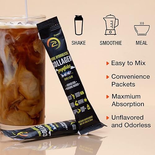 Miniatura 2 de Péptidos de colágeno en polvo de alta calidad, paquetes de viaje de 30 barras (tipo I, III), proteína de colágeno en polvo sin sabor para llevar,