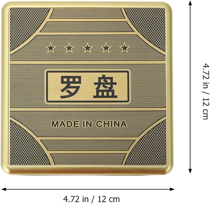 IMIKEYA Brújula Feng Shui metálica 4.72 pulg miniatura 5