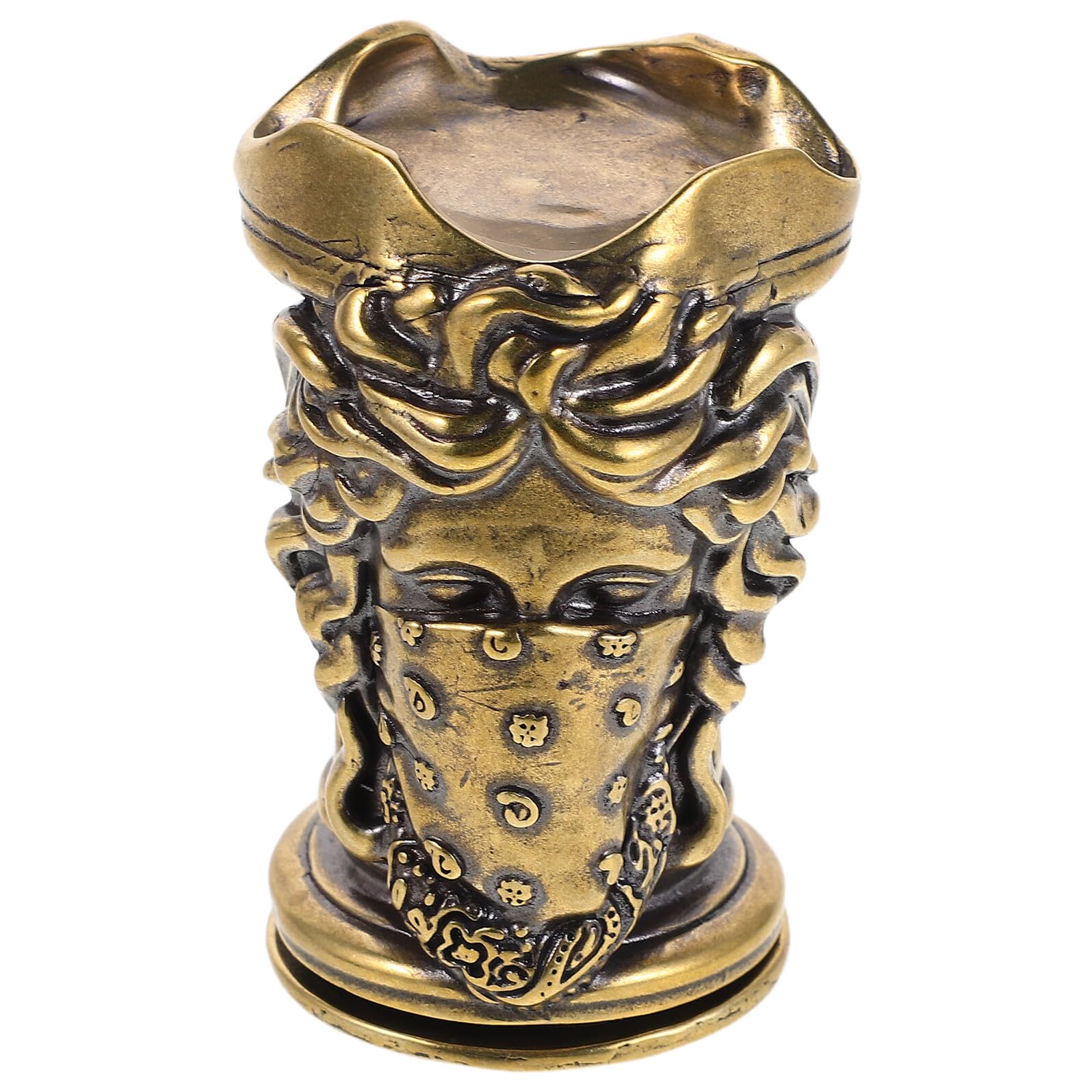 Statuette de déesse médiévale bougeoir en laiton à offrir pour une crémaillère
