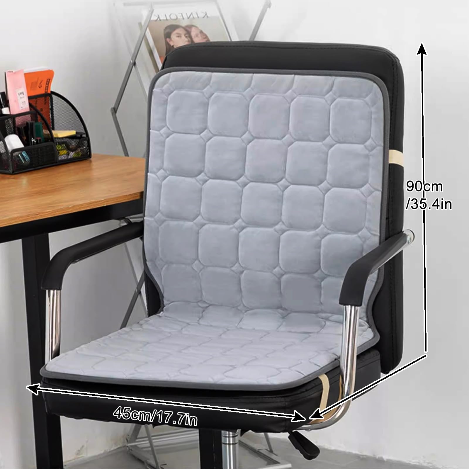 Cojin Silla Calefactores, Cojin Calefactor Silla Oficina, Cojín Antiescaras, Cojin Tumbona, Cojines Sillas Terraza(Brown,45 * 90cm(17.7 * 35.4in))