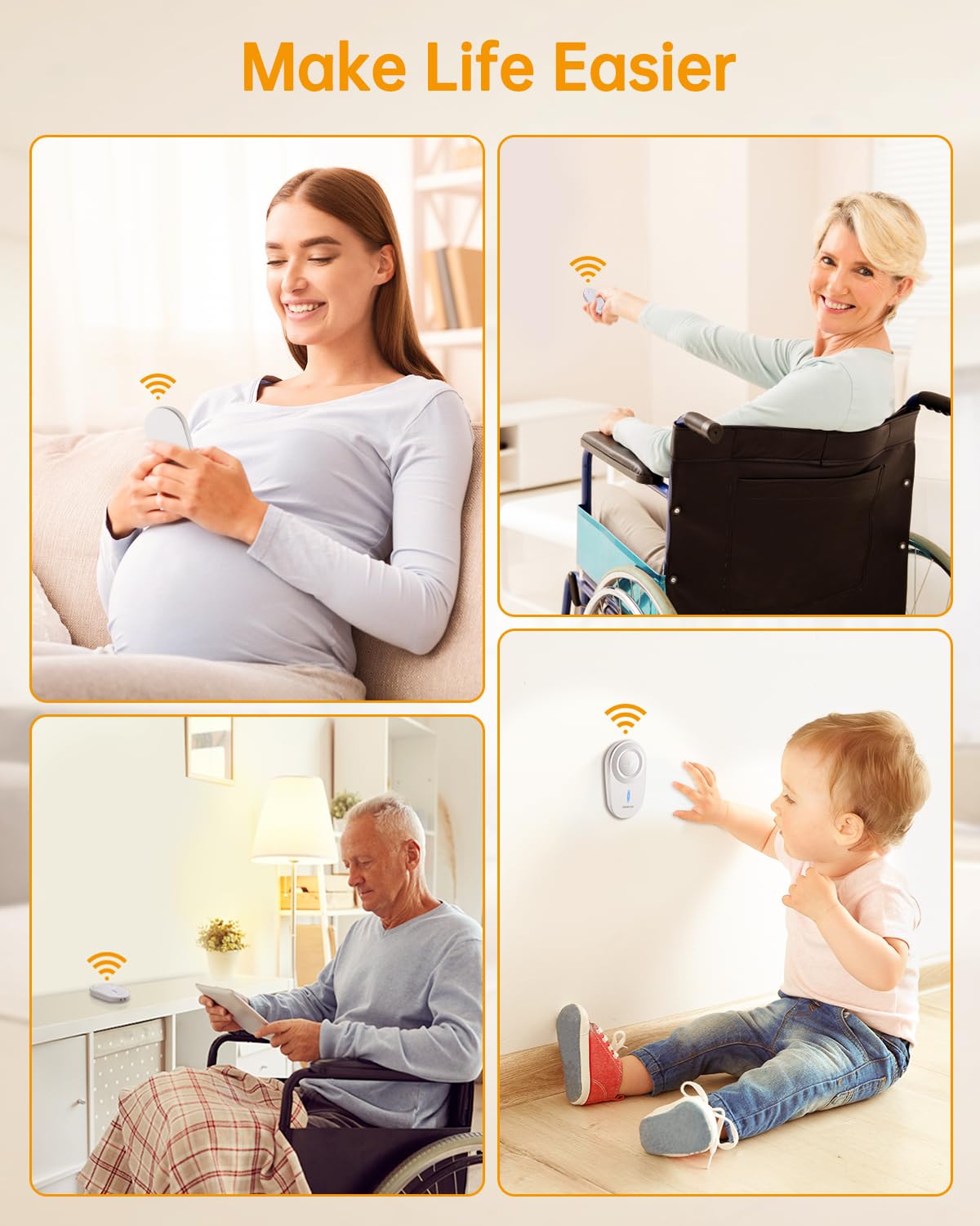 Garbage Disposal Wireless Switch Kit, Remote Control Outlet Plug with 500ft RF Range, 15A/1500W, 4000V Anti-Surge & Compact Design - Smart Light Switch for Disposal Button