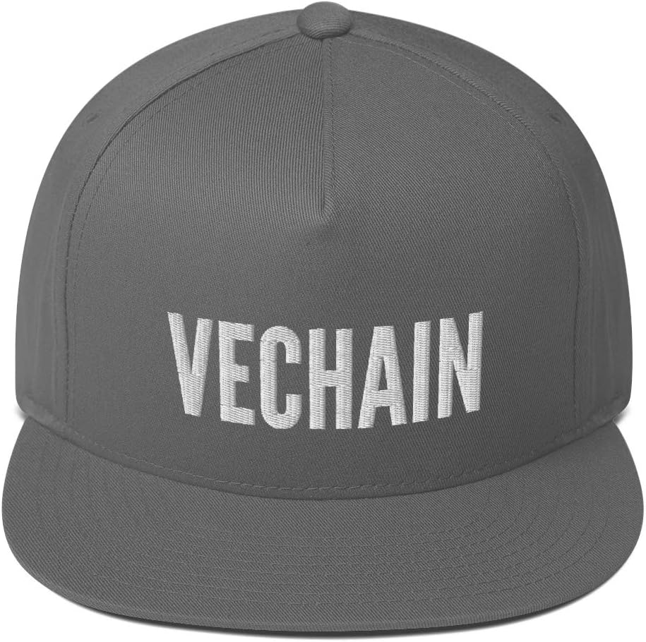 Hogue WS LLC VeChain Crypto Hat (Embroidered Flat Bill Snapback Cap)…