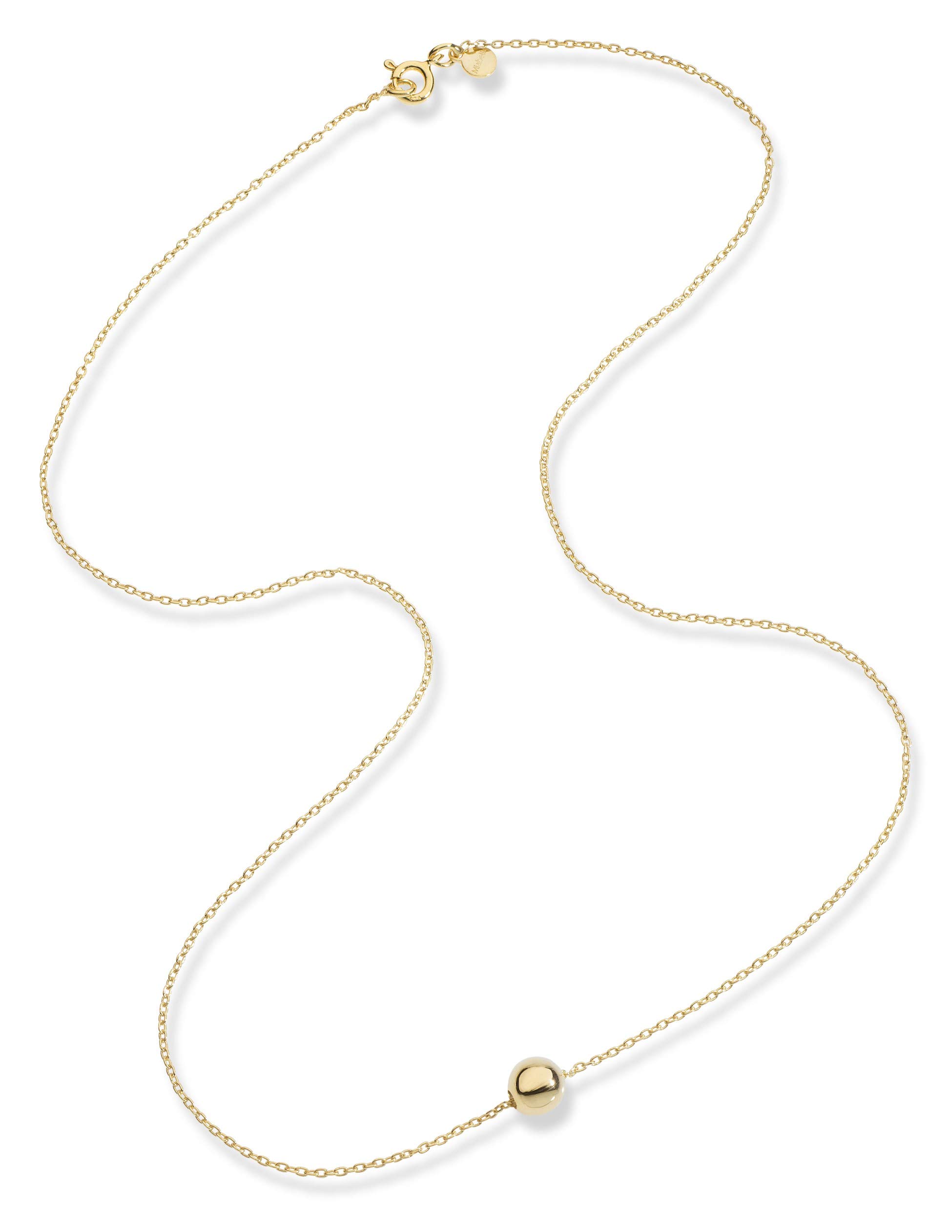 925 Sterling Silver włoski 5mm slajdów koralik wisiorek w kształcie kuli naszyjnik dla kobiet nastolatki 18, 20 Cal łańcuszek Made in Italy
