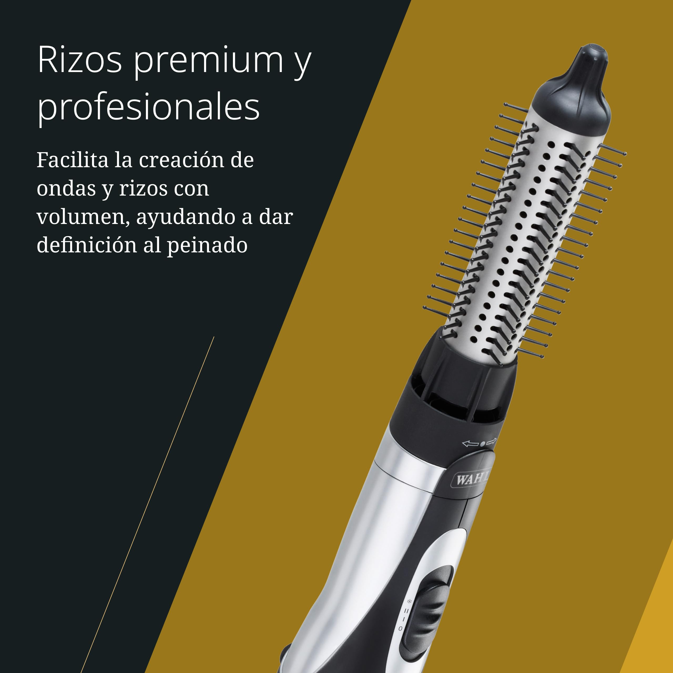 Moser Airstyler Pro, Moldeador de Aire Caliente, 3 Cepillos Redondos | Moldeador de Aire Caliente 1100 W, 3 Cepillos Térmicos 25, 30 y 38 mm, 2 Velocidades con Aire Frío, Cerdas Retráctiles