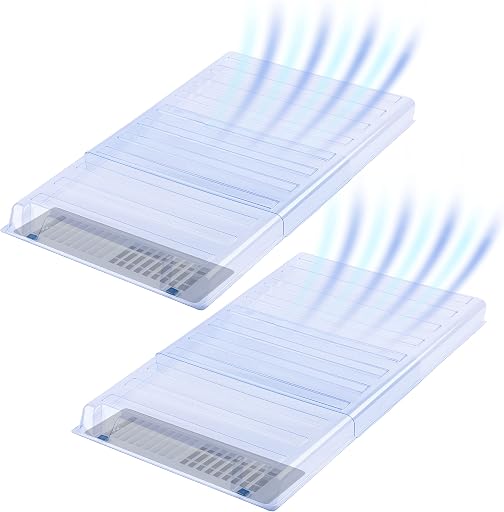 Under Furniture Magnetic Vent Extender, Heavy Duty - 2 Pack | 1.5mm Thick Premium Material, Fits Floor Registers 10" and 12" Wide, Adjusts From 17" to 33" Long