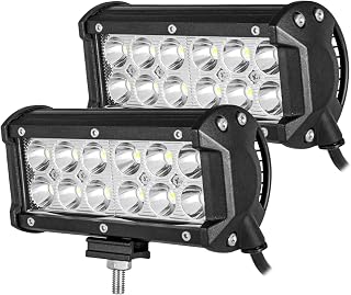 2PCS 7 Inch 36W Off Road Driving Light Bar | IP67 Waterproof LED Work Light for Truck, ATV, UTV, SUV, Boat, Jeep