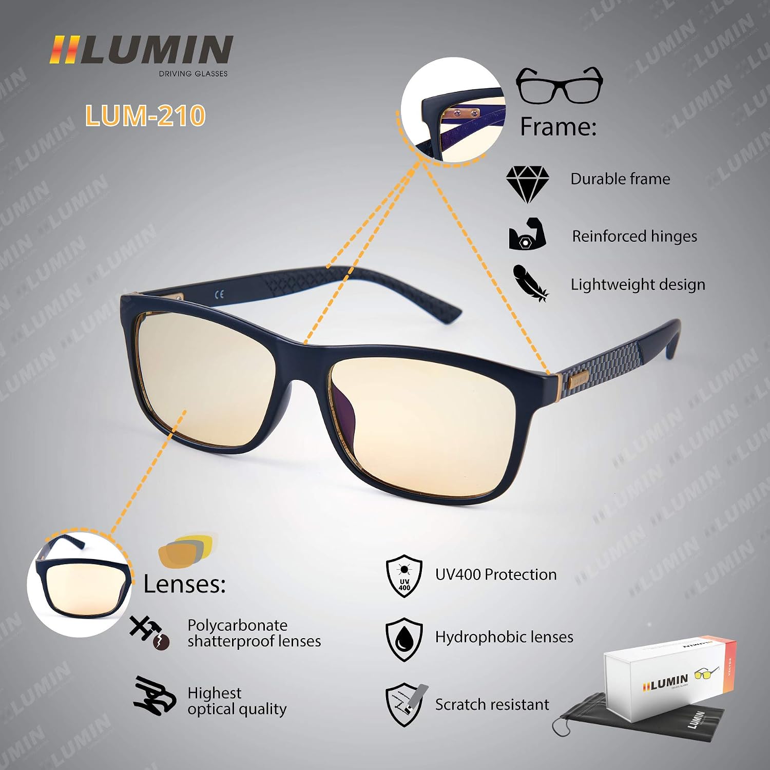 Illumin Night Driving Glasses SHIFT - All-Weather Glasses for Improved Road Safety