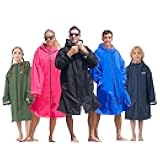Owntop Swim Parka Surf Poncho for Kids Youth and Adult, Unisex Oversized Bat Wing Hooded Changing Robe Windproof Waterproof