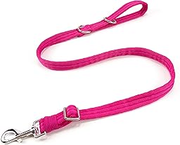 Dog Leash for Obedience Training and Easy to Use, Lightweight, Soft & Durable Adjustable and Easy to Clean for Small Medium Large Dog (Fuchsia, 0.7M-1M*2.5CM)