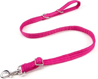 Dog Leash for Obedience Training and Easy to Use, Lightweight, Soft & Durable Adjustable and Easy to Clean for Small Medium Large Dog (Fuchsia, 0.7M-1M*2.5CM)