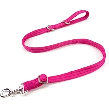 Dog Leash for Obedience Training and Easy to Use, Lightweight, Soft & Durable Adjustable and Easy to Clean for Small Medium Large Dog Fuchsia, 0.7M-1M*2.5CM