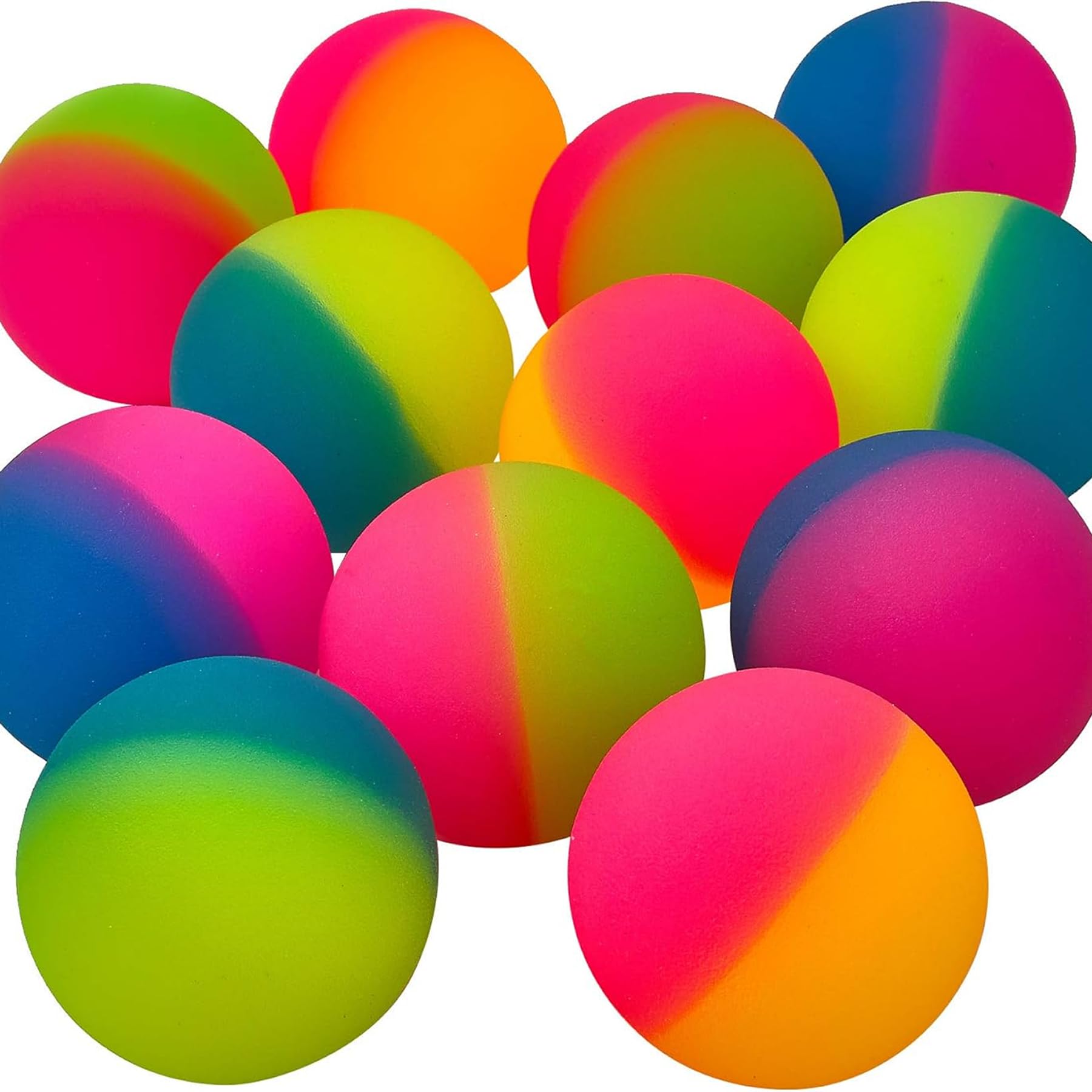 Bedwina Jumbo Super Bouncy Balls - (opakowanie 12) 6 cm kulki dla dzieci w jaskrawych różnych kolorach na przyjęcie urodzinowe i nagrody karnawałowe zbiorcze