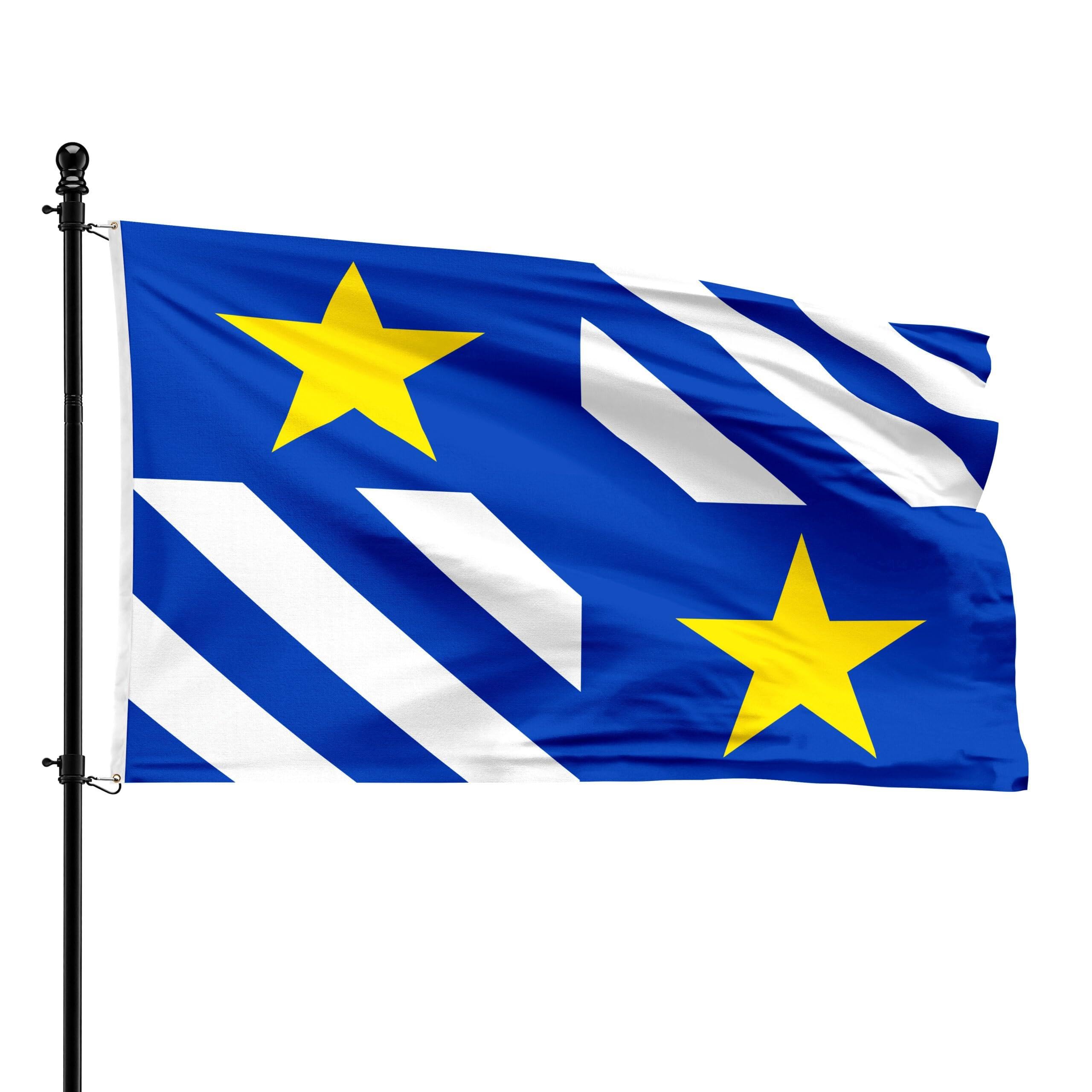 Drapeau municipal d'Olen (Olense) 90 x 150 cm en tissu résistant pour mât extérieur durable