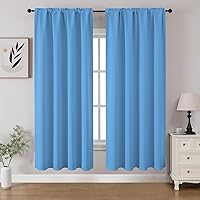 Vista 63 de CUCRAF - Cortinas opacas beige de 45 pulgadas, juego de 2 paneles con bolsillo para barra, cortinas para oscurecer dormitorios y sala de estar