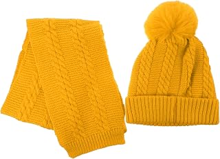 bufanda del sombrero de los niños gorro y bufanda de hilo de lana niños esponjosos traje de niños gorro y bufanda para niños cómoda polaina para el cuello rojo
