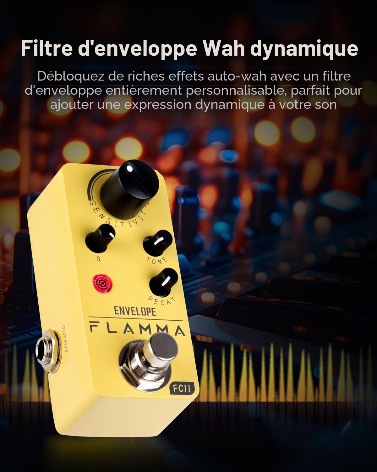 FLAMMA FC11 Auto Wah Pédale d’Enveloppe Filtre pour Guitare et Basse, True Bypass