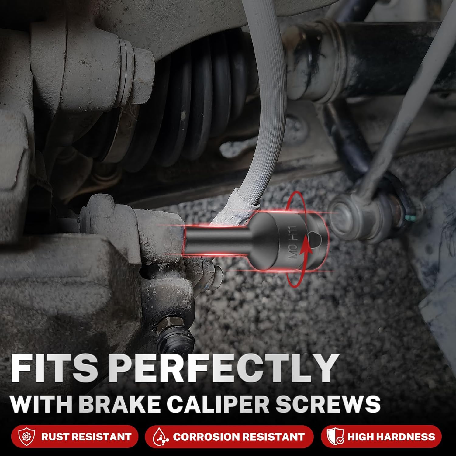 BILITOOLS Dual Multi Piston Brake Caliper Compression Tool & 16-Piece Impact Brake Caliper Socket Set