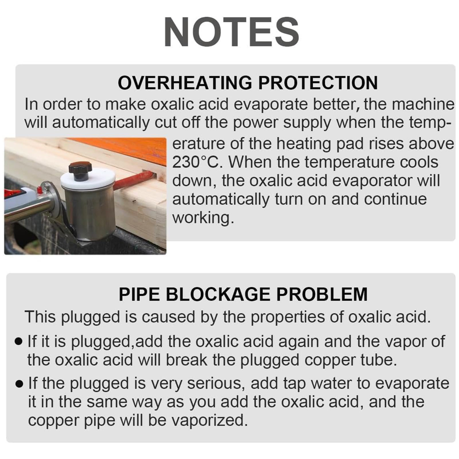 Vaporizzatore bianco conveniente dell'acido ossalico del propano dell'evaporatore dell'acido ossalico del propano della soluzione per l'attrezzatura di apicoltura dei custodi delle api