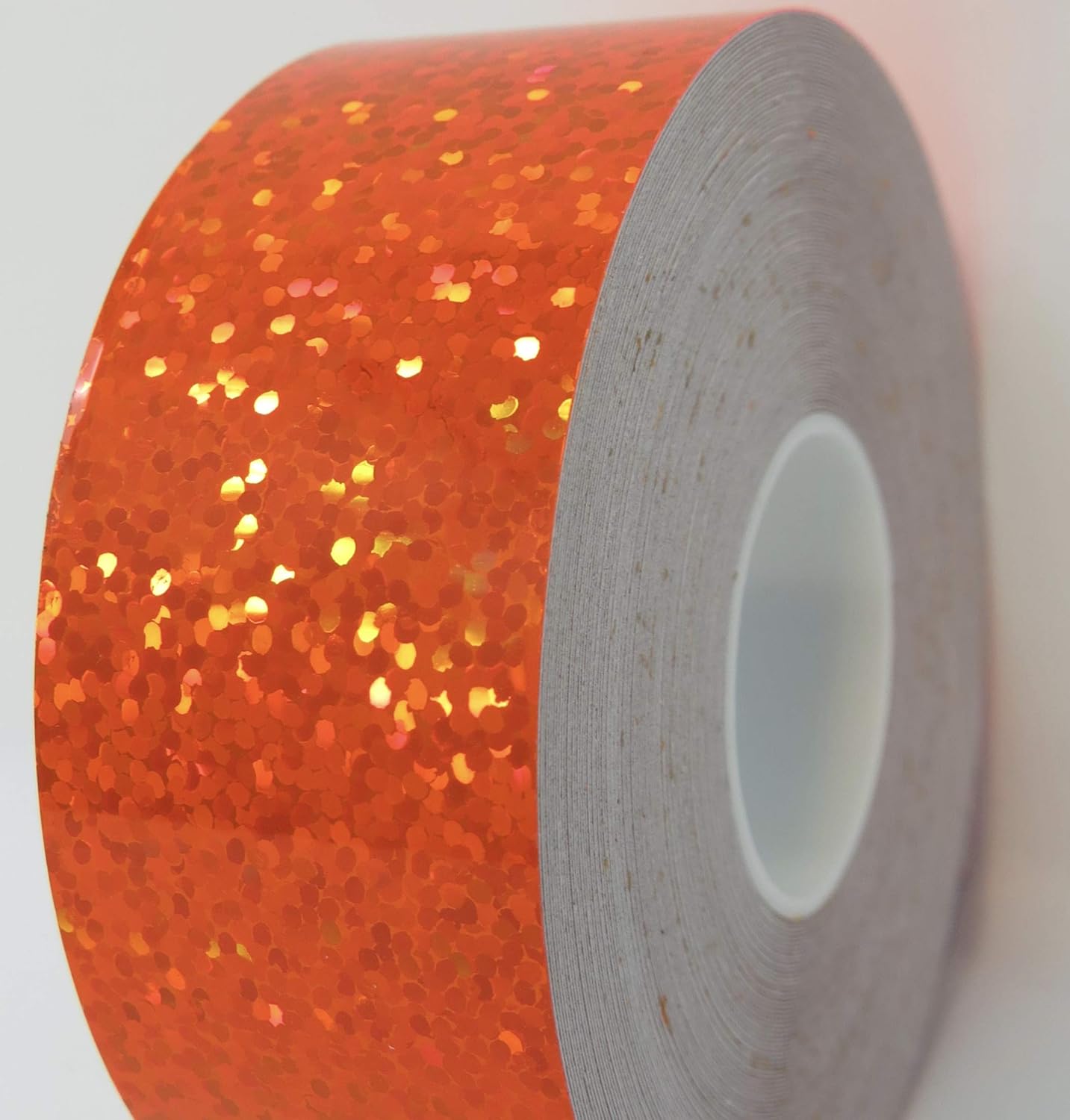 Glittering Sparkle Tape, Holographic Sequins, Self-Adhesive (6 inch x 25 ft, White)