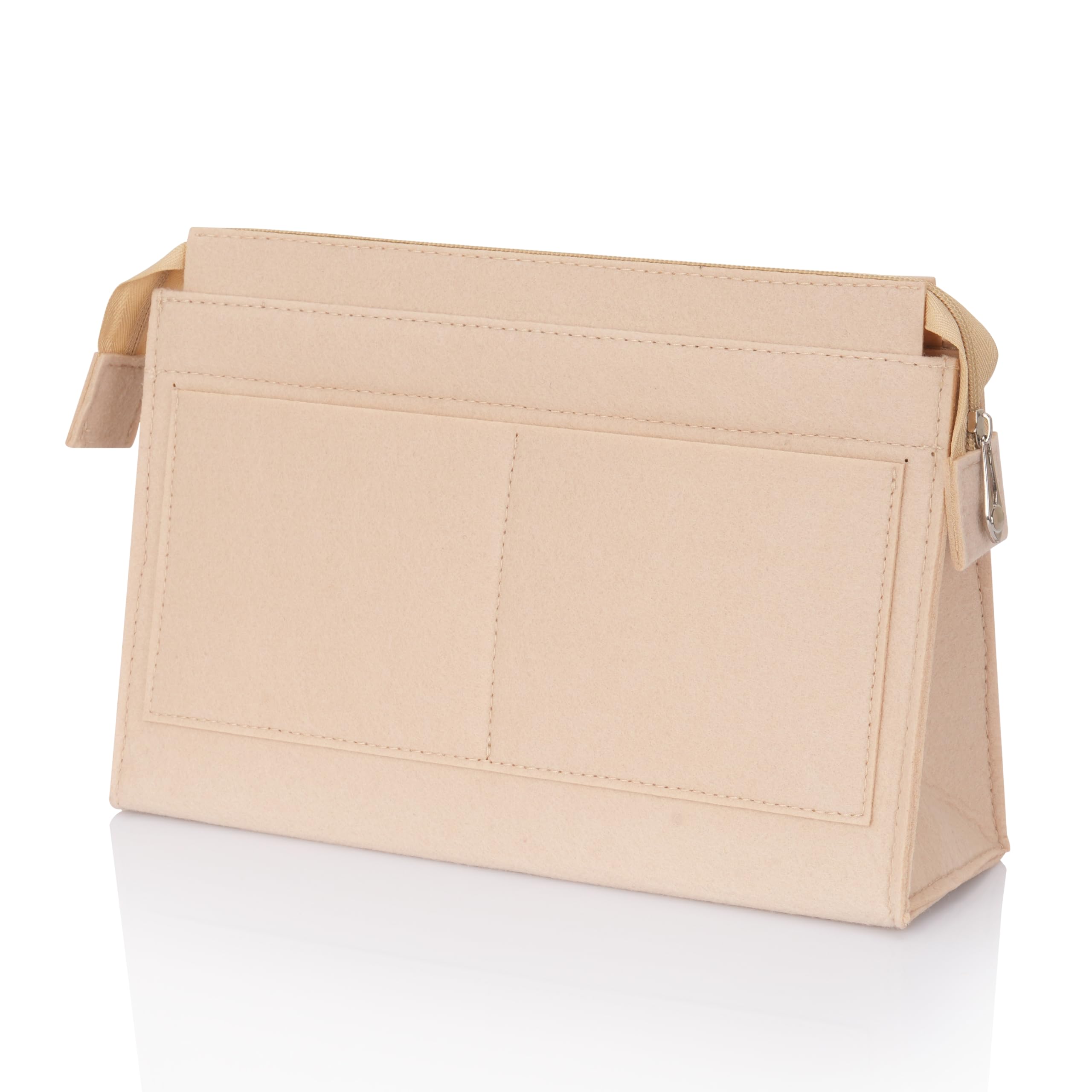 IHIGOGOFA Bag Organiser Insert for Longchamp Le Pliage, Handbag Organiser Insert Large with Zipper and Multi-Pocket Bag Wallet Insert Organizer for Women Tote Bag