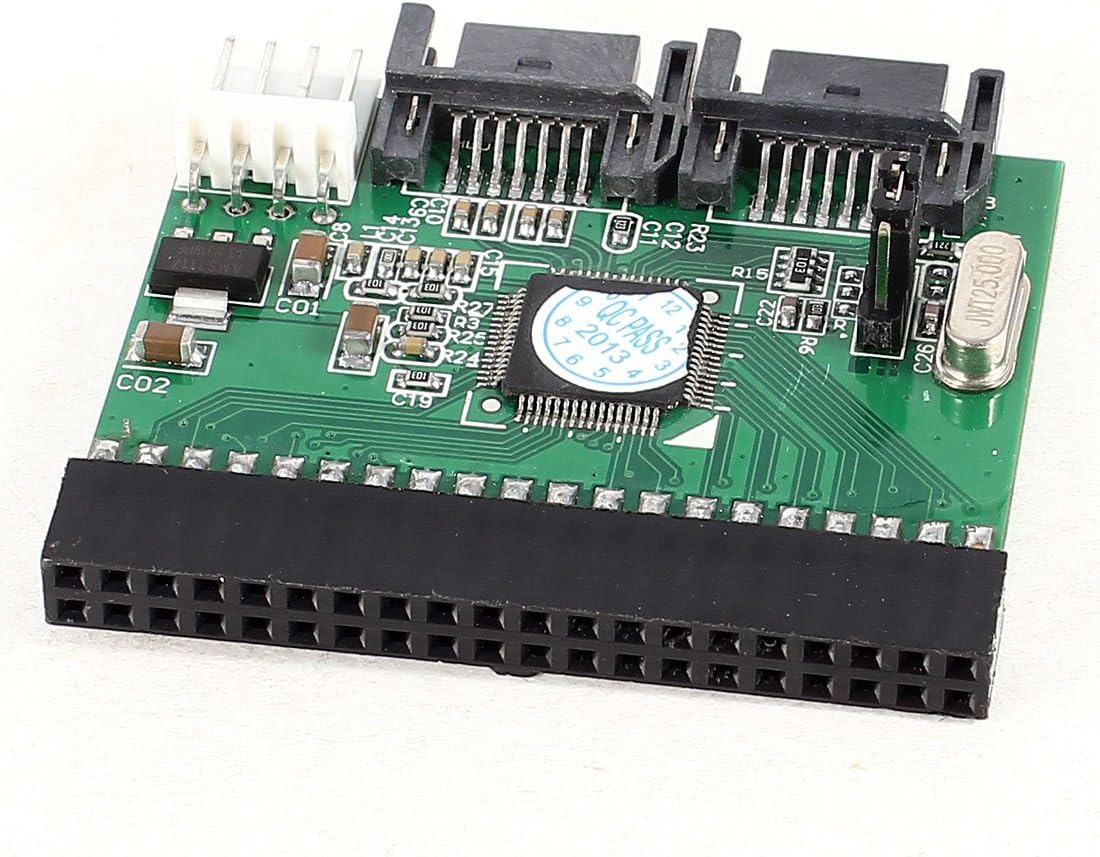 Ruilogod Bidirectional 2 Way IDE to SATA/SATA to IDE Adapter Green for Computer