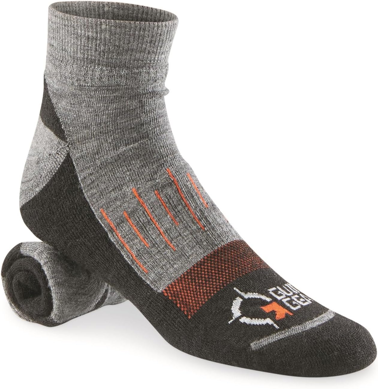 Guide Gear Men's Merino Wool Blend Midweight Quarter Crew Socks, 3 Pairs