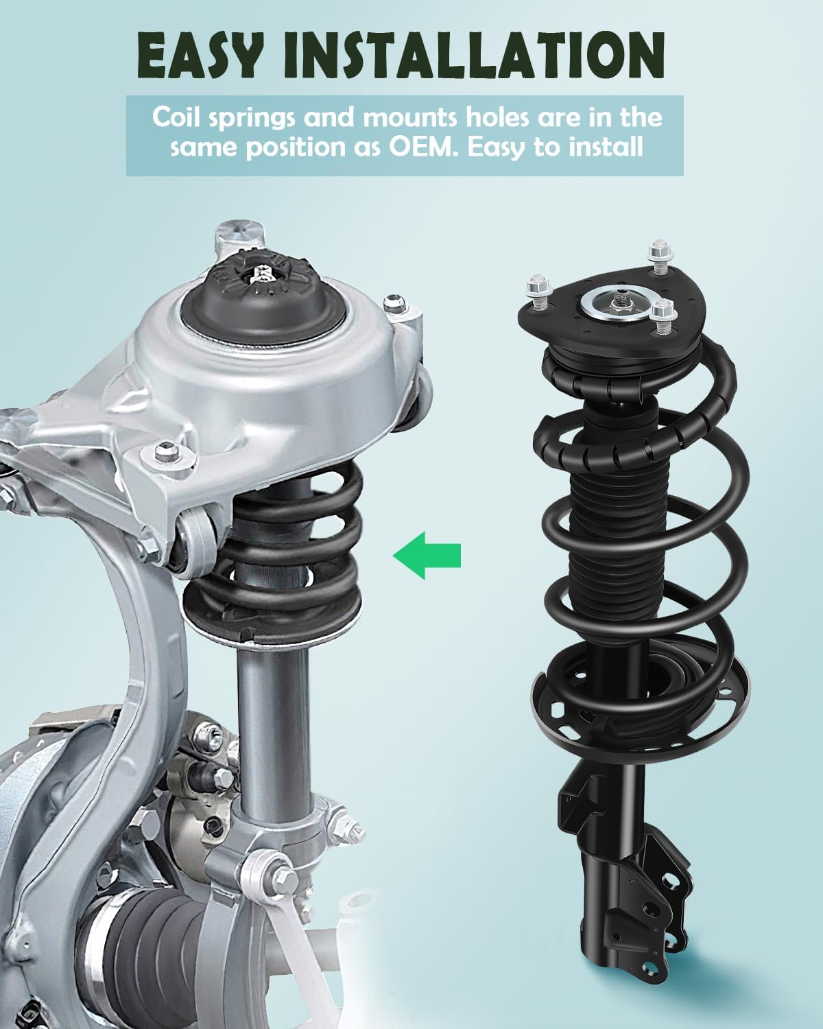 SCITOO Front Pair Strut & Spring Complete Assembly Compatible with 2013-2016 for Mazda CX-5 Complete Struts 2333560L 2333560R