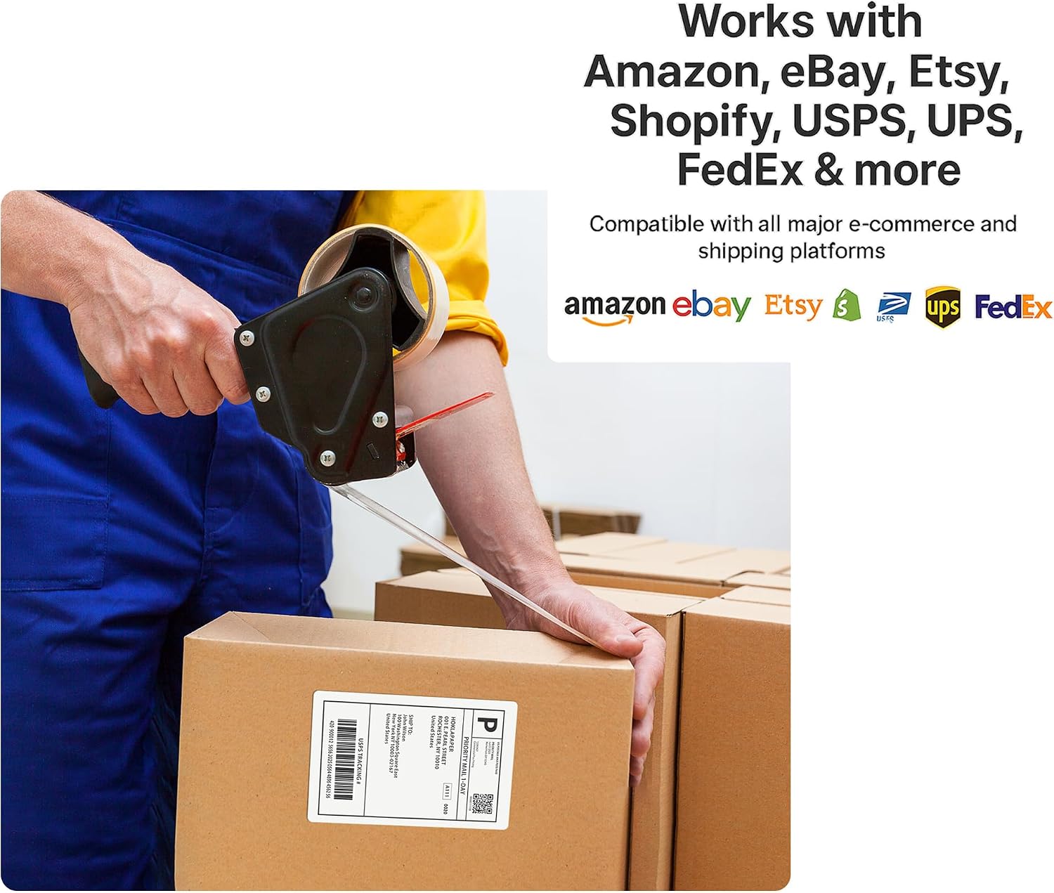 4x6 Shipping Labels, 500 Fanfold Direct Thermal Labels, Commercial Grade image 5
