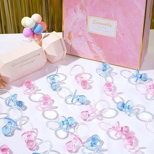Miniatura 6 de 36 chupones acrílicos para juegos de baby shower, niños y niñas, chupetes de baby shower de 2.5 pulgadas, chupete a granel para juegos de caza,