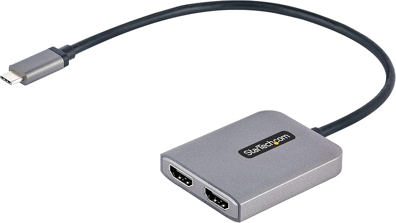 Hub MST multimonitor USB-C StarTech, HDMI dual 4K 60 Hz, HDR, solo Windows