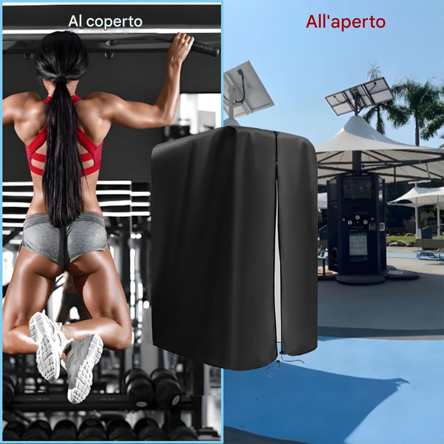 Schutzhülle für Dip-Stangen – Abdeckung für Dip-Trainingsgerät | Schutz für Outdoor-Trainingsgeräte im Fitnessstudio Balkon Garten Garage Wohnzimmer