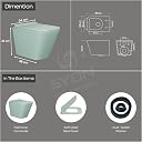 SYON Wall Mounted Rimless Toilet Commode with Soft Close Seat Cover | Space Saving Modern Western Toilet for Bathroom | Ceramic Wall Hung Commode (48 x 34.5 x 36 cm) (Olive Green) gallery image