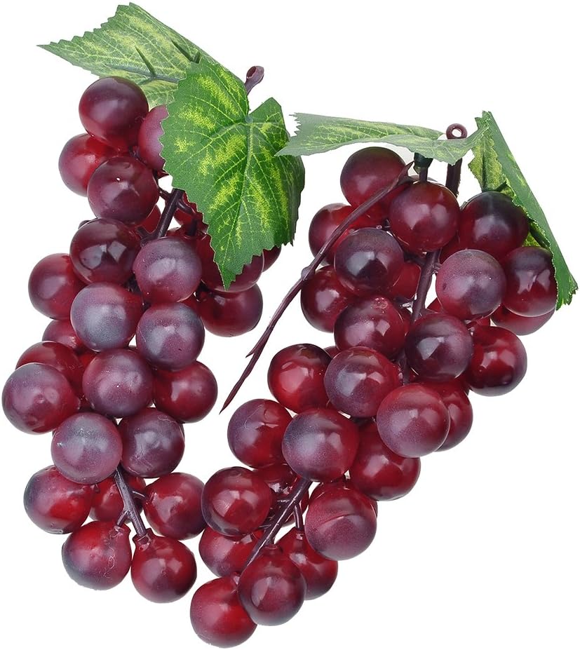 2pc Plastic Grapes Plastic Artificial Fruit Decoration