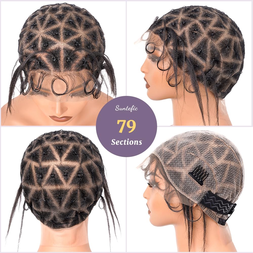 Full Lace Braided Crochet Wig Cap with Baby Hair