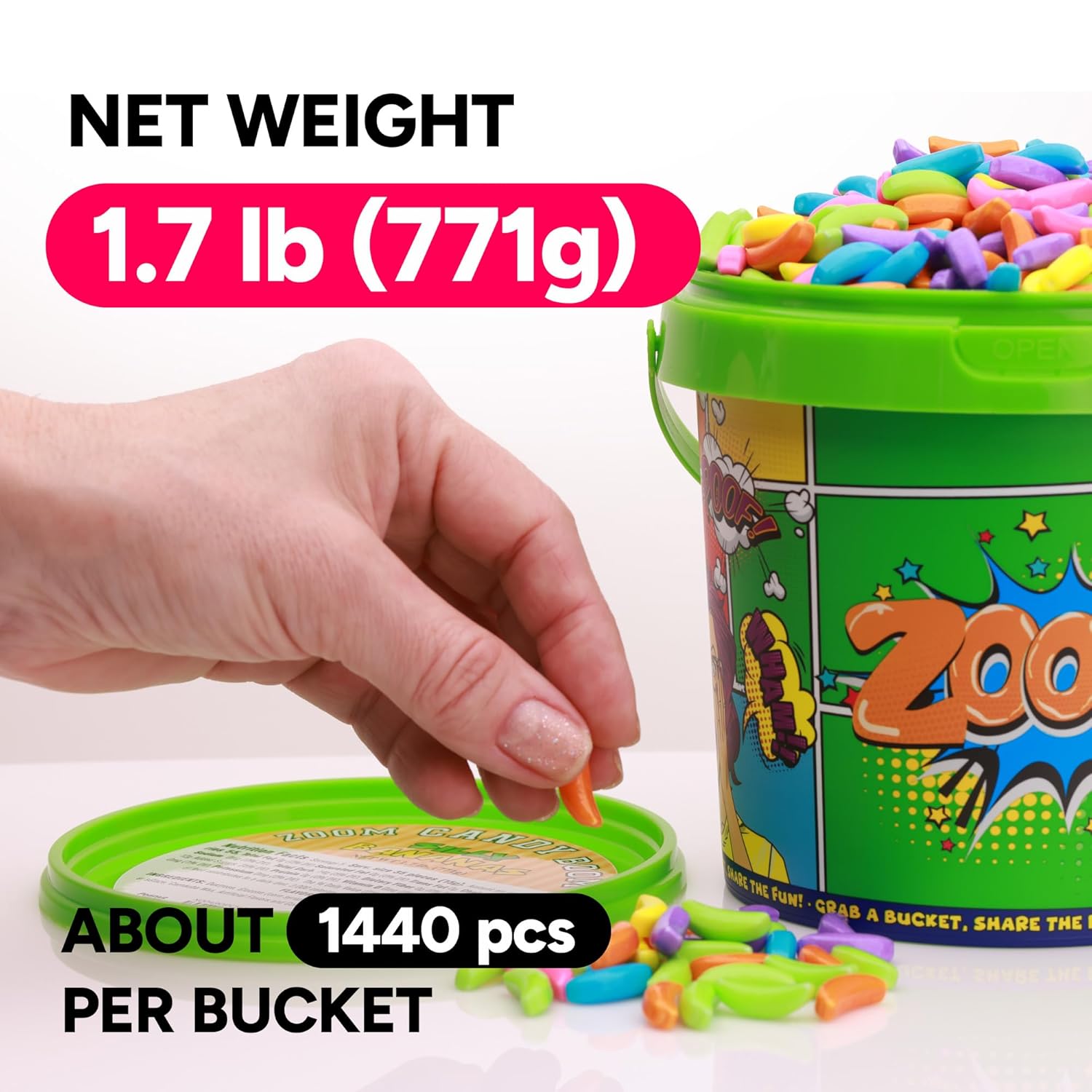 Bananas Runts Candy 1440 psc 1.7 lb per Bucket - Assorted Banana Candy Hard Candy Bulk Crazy Bananas for Vending Machine, Party Favors, Goody Bags, Cake Decorations, Pinata & Gumball Machine Refills