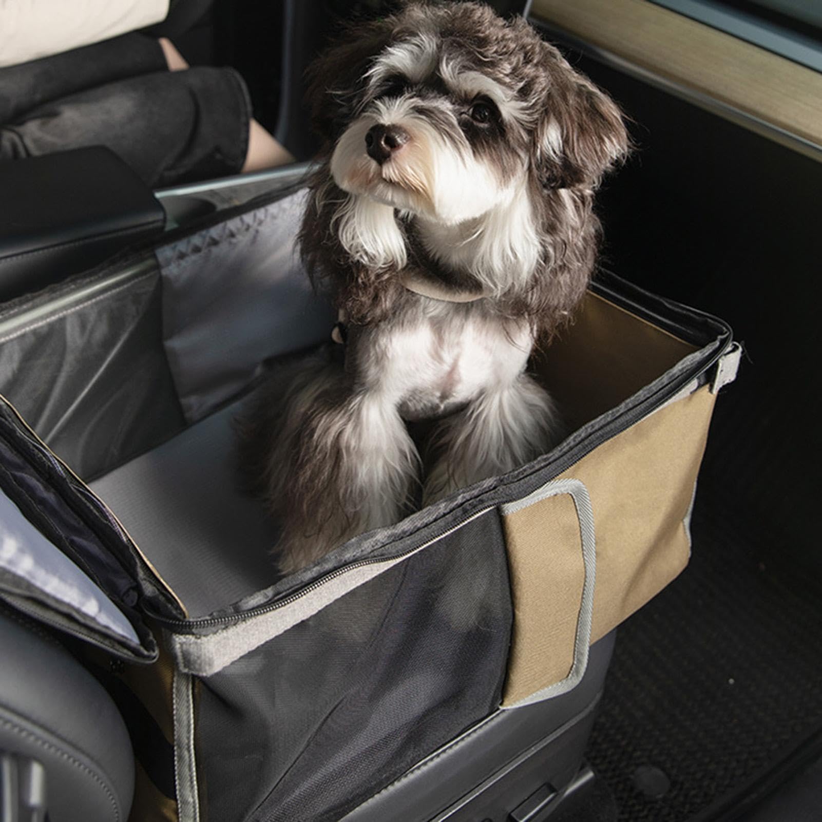 Genérico Silla de Coche para Perros Portamascotas Convertible | Asiento Lavable Y Desmontable Con Malla Transpirable Para Perros Pequeños para Cachorro Gato Mascota Raza Pequeña Viaje