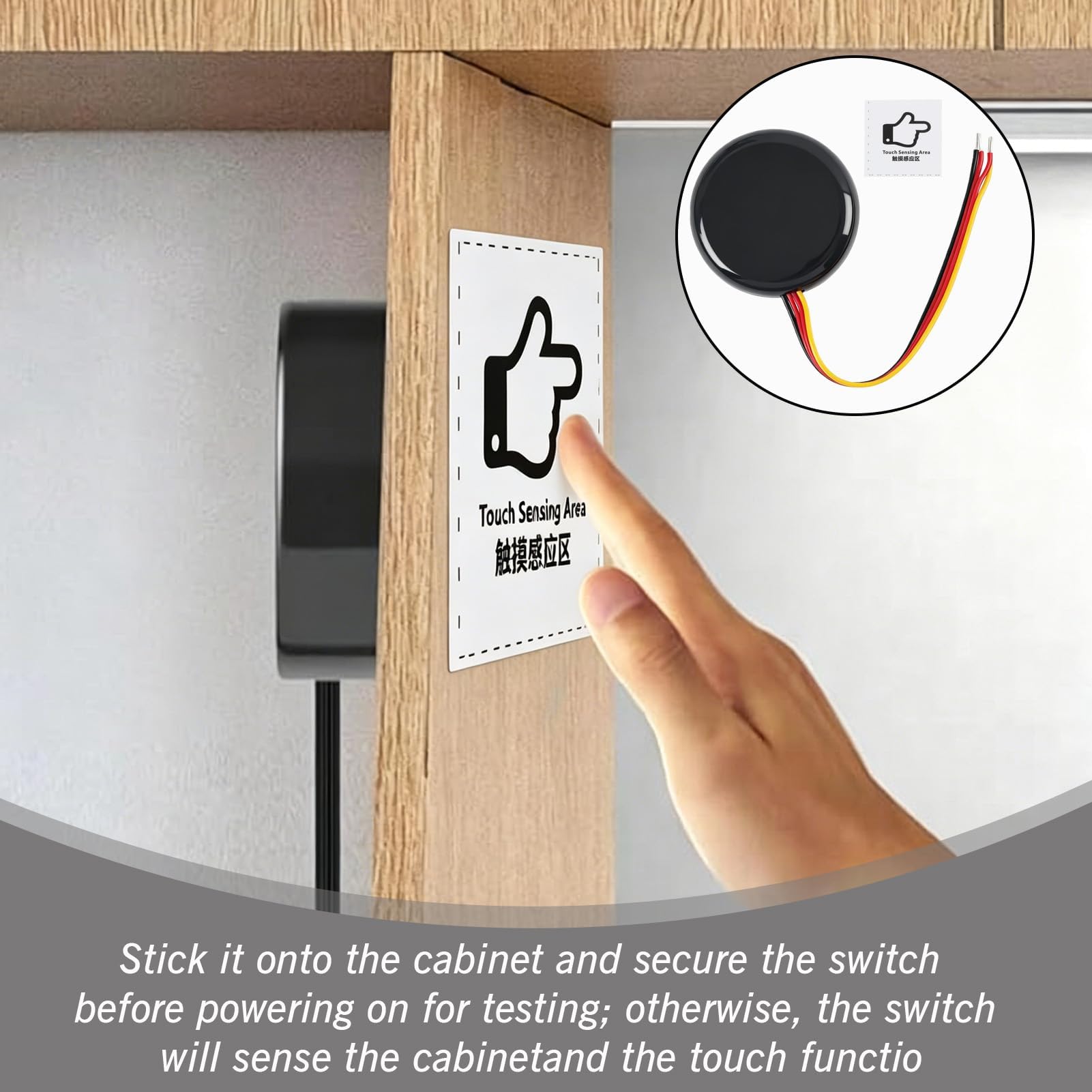 LED-Touch-Schalter, Touchdimmer 12 V, 36 W, 3 A, verdeckter Induktionsschalter, für Holz, Glas, Stein, unsichtbarer Sensor für LED-Streifen, Beleuchtung, Schrank, Smart Home